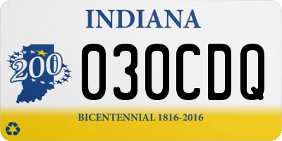IN license plate 030CDQ