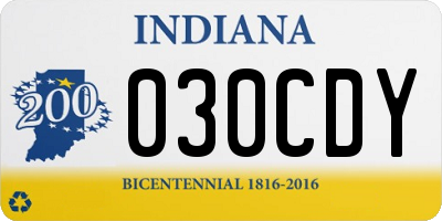 IN license plate 030CDY