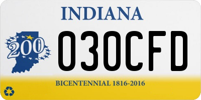 IN license plate 030CFD