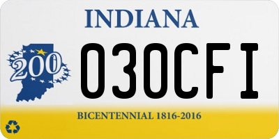 IN license plate 030CFI