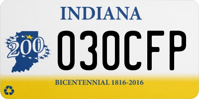 IN license plate 030CFP
