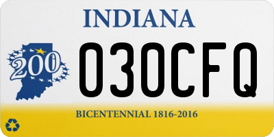 IN license plate 030CFQ