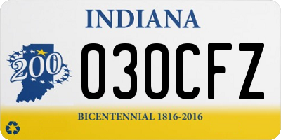 IN license plate 030CFZ