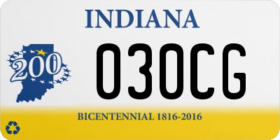 IN license plate 030CG