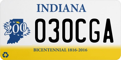 IN license plate 030CGA
