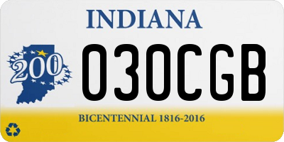 IN license plate 030CGB