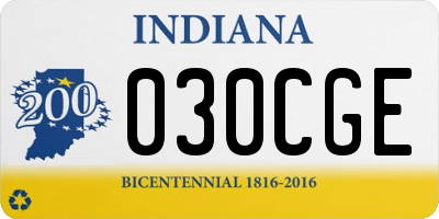 IN license plate 030CGE