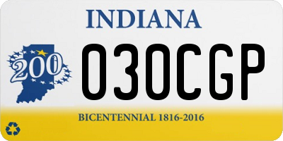 IN license plate 030CGP