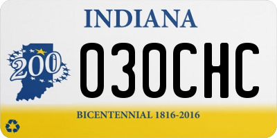 IN license plate 030CHC