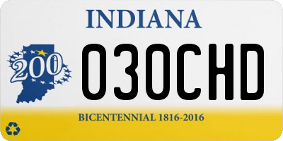 IN license plate 030CHD