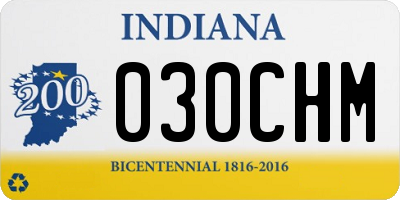 IN license plate 030CHM