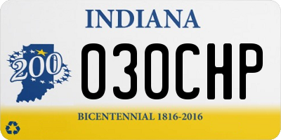 IN license plate 030CHP