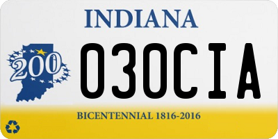 IN license plate 030CIA