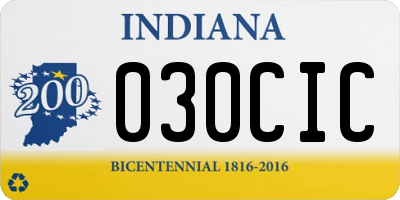 IN license plate 030CIC