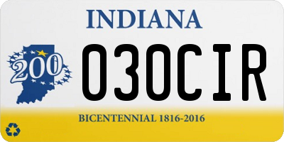 IN license plate 030CIR