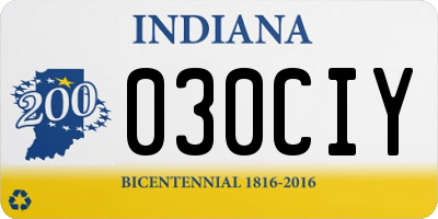 IN license plate 030CIY