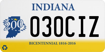 IN license plate 030CIZ