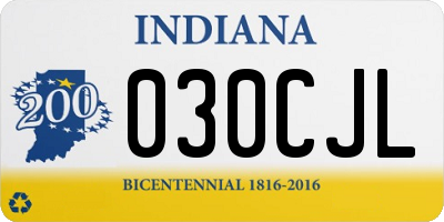 IN license plate 030CJL