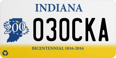 IN license plate 030CKA