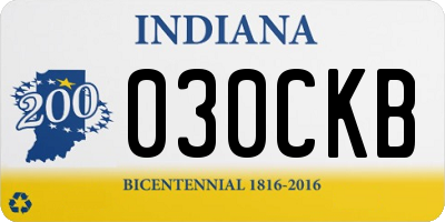 IN license plate 030CKB