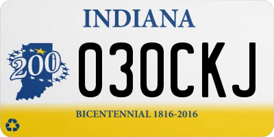 IN license plate 030CKJ