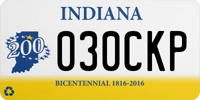 IN license plate 030CKP
