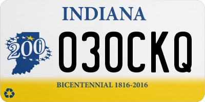 IN license plate 030CKQ