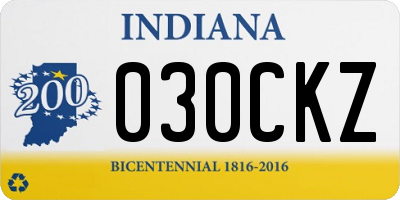 IN license plate 030CKZ