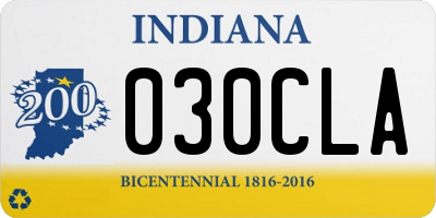 IN license plate 030CLA