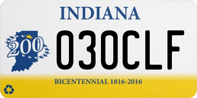 IN license plate 030CLF