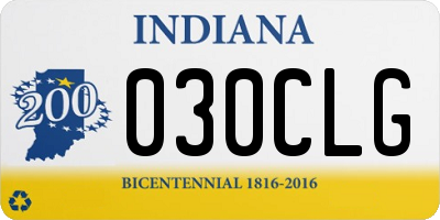 IN license plate 030CLG