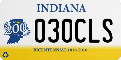IN license plate 030CLS