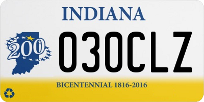IN license plate 030CLZ
