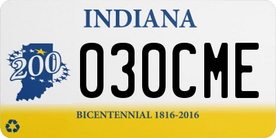 IN license plate 030CME