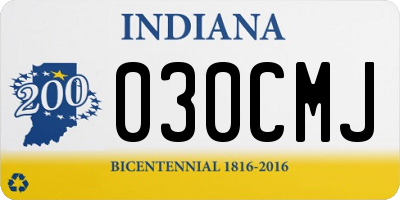 IN license plate 030CMJ