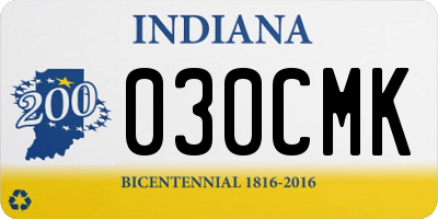 IN license plate 030CMK