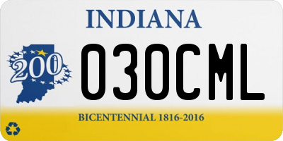 IN license plate 030CML