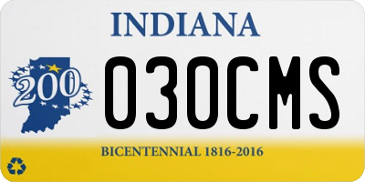 IN license plate 030CMS