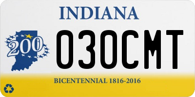 IN license plate 030CMT