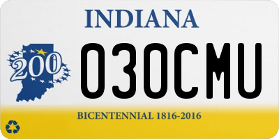 IN license plate 030CMU