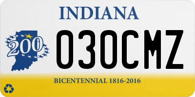 IN license plate 030CMZ
