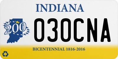 IN license plate 030CNA