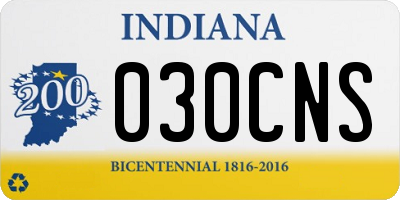 IN license plate 030CNS