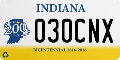 IN license plate 030CNX