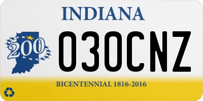 IN license plate 030CNZ