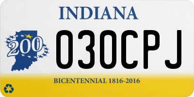 IN license plate 030CPJ