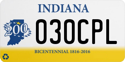 IN license plate 030CPL