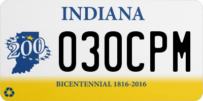 IN license plate 030CPM