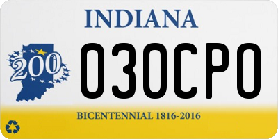 IN license plate 030CPO