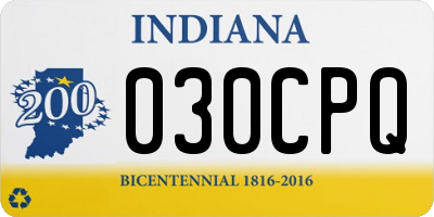 IN license plate 030CPQ
